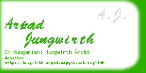 arpad jungwirth business card